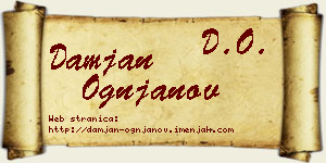 Damjan Ognjanov vizit kartica